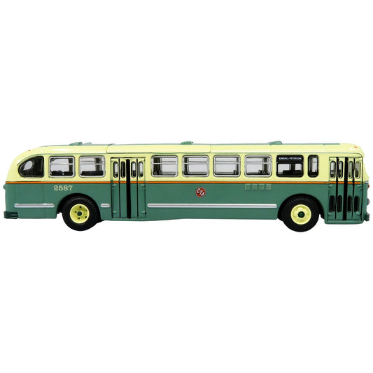 1952 CCF-Brill CD-44 Transit Bus CTA (Chicago Transit Authority) Chicago Surface Lines "Kimball-Peterson" "Vintage Bus & Motorcoach Collection" 1/87 (HO) Diecast Model by Iconic Replicas