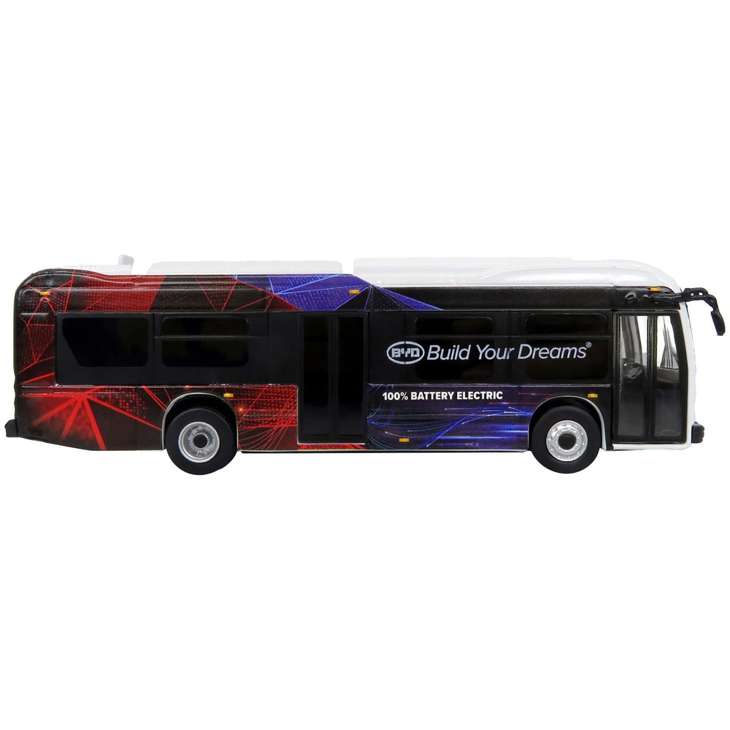 BYD K8M Electric Transit Bus "Build Your Dreams" Corporate Livery Limited Edition 1/87 (HO) Diecast Model by Iconic Replicas