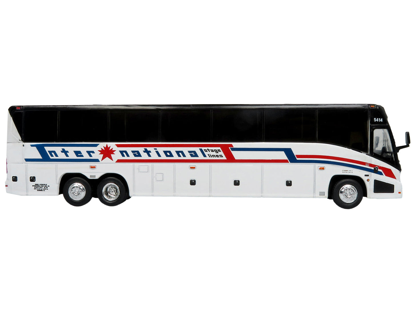 MCI J4500 Coach Bus "International Stage Lines" White "The Bus & Motorcoach Collection" Limited Edition to 504 pieces Worldwide 1/87 (HO) Diecast Model by Iconic Replicas