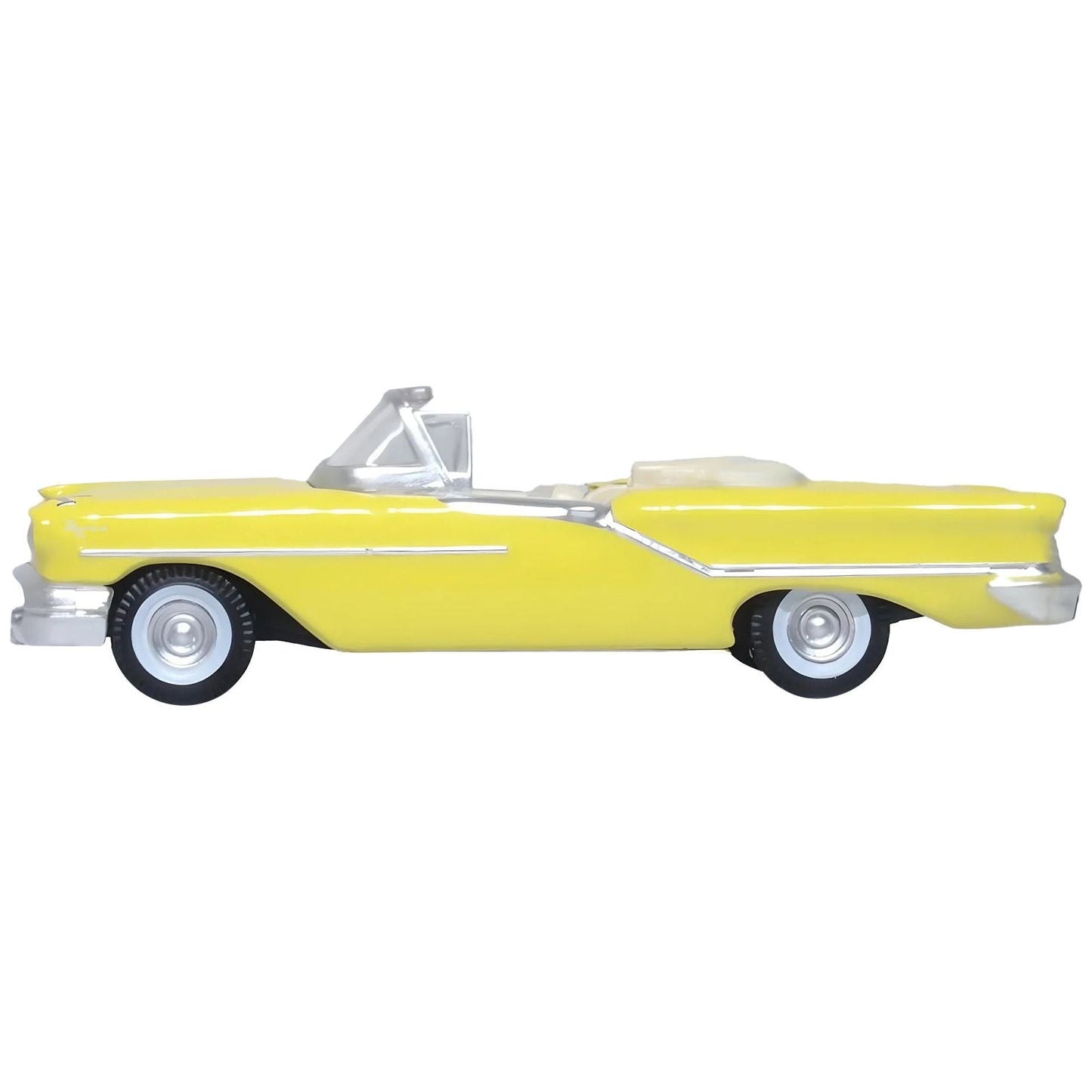 1957 Oldsmobile 88 Convertible Coronado Yellow 1/87 (HO) Scale Diecast Model Car by Oxford Diecast