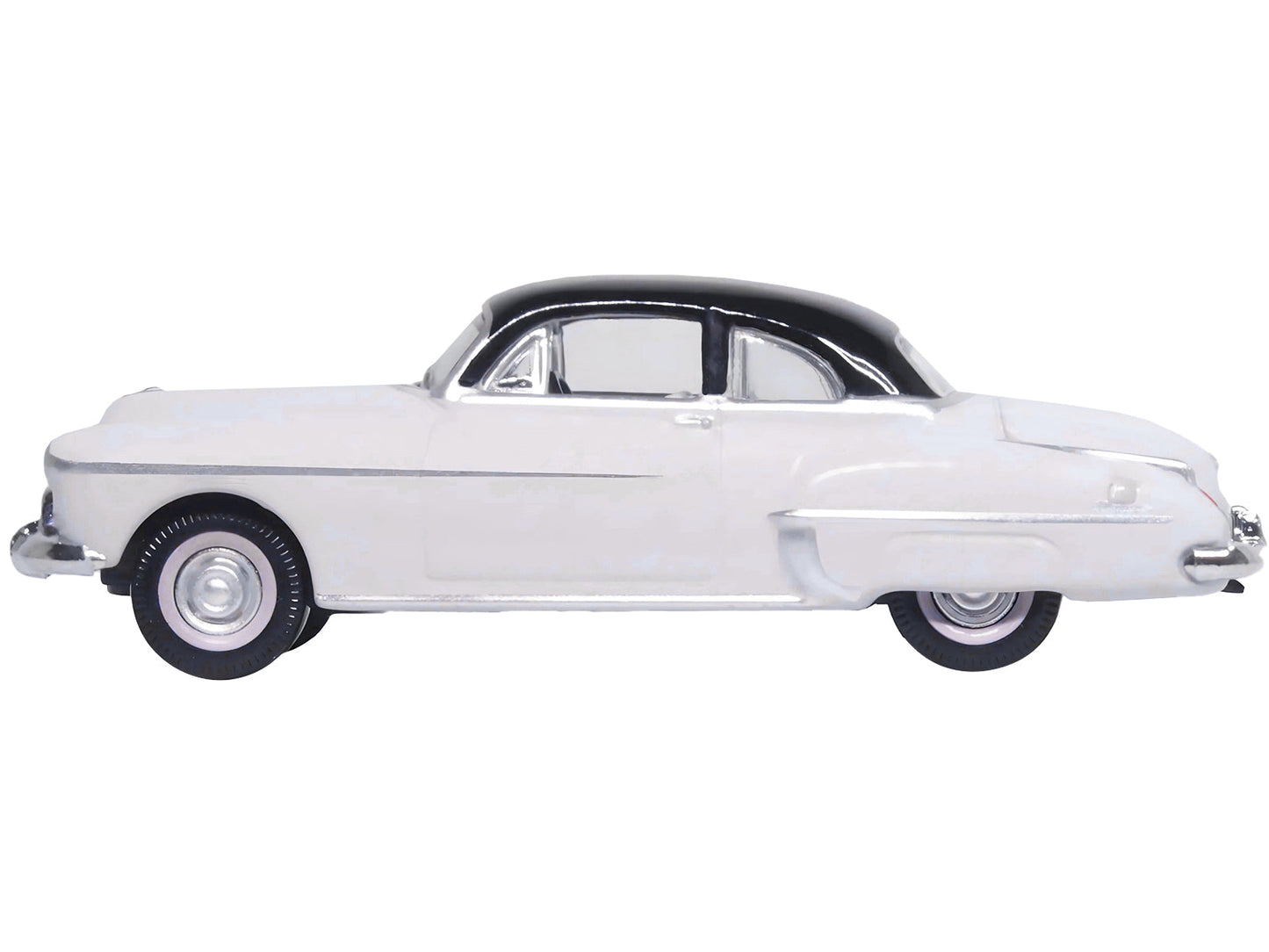 1950 Oldsmobile Rocket 88 Coupe Marol Gray with Black Top 1/87 (HO) Scale Diecast Model Car by Oxford Diecast