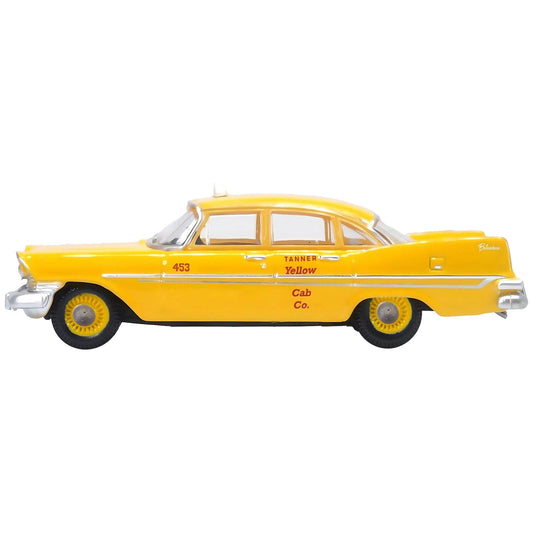 1959 Plymouth Belvedere Taxi Yellow "Tanner Yellow Cab Co." 1/87 (HO) Scale Diecast Model Car by Oxford Diecast