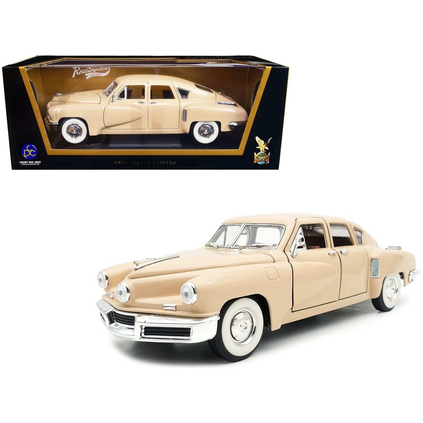 1948 Tucker Torpedo Cream 1/18 Diecast Model Car by Road Signature