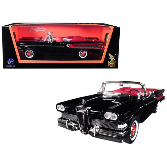 1958 Edsel Citation Convertible Black 1/18 Diecast Model Car by Road Signature