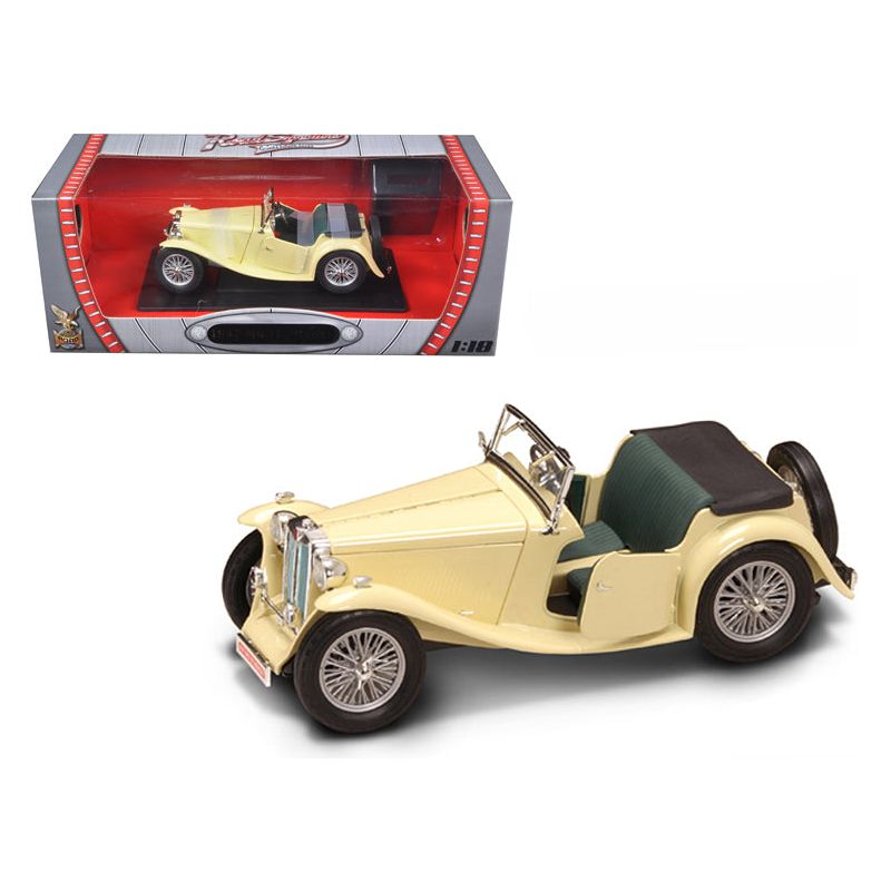 1947 MG TC Midget Yellow 1/18 Diecast Model Car by Road Signature