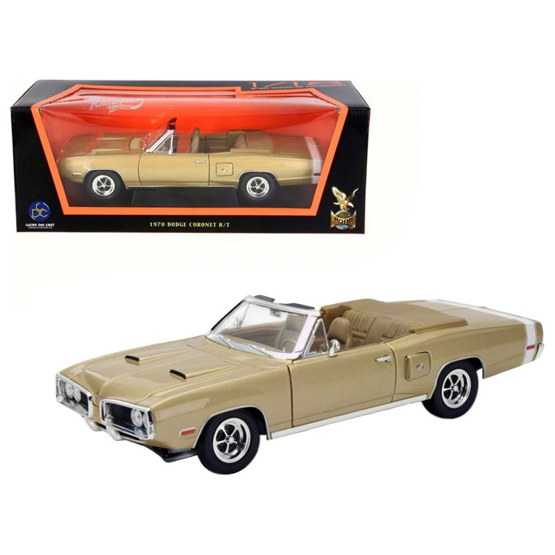 1970 Dodge Coronet R/T Gold 1/18 Diecast Model Car by Road Signature