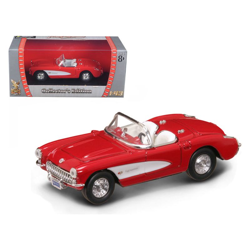 1957 Chevrolet Corvette Convertible Red 1/43 Diecast Model Car by Road Signature