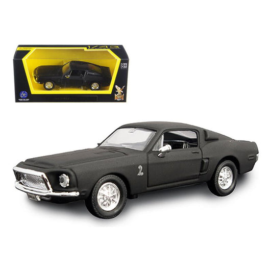 1968 Ford Mustang Shelby GT500 KR Matt Black 1/43 Diecast Model Car by Road Signature