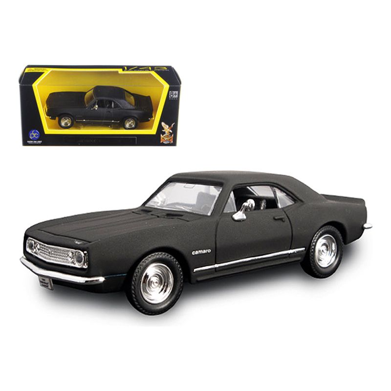 1967 Chevrolet Camaro Z28 Matt Black 1/43 Diecast Model Car by Road Signature