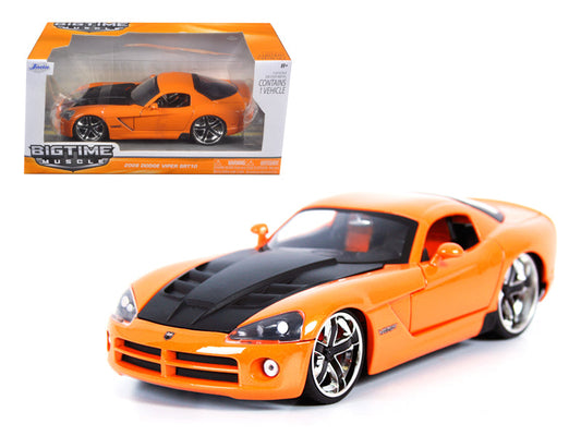 2008 Dodge Viper SRT10 Orange 1/24 Diecast Car Model by Jada