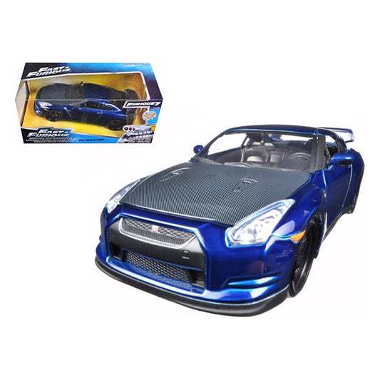 Brian's 2009 Nissan GTR R35 Blue "Fast & Furious 7" Movie 1/24 Diecast Model Car by Jada