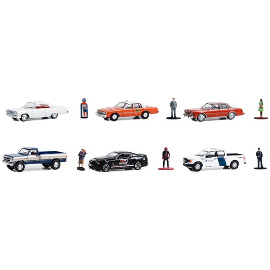 "The Hobby Shop" Set of 6 pieces Series 15 1/64 Diecast Model Cars by Greenlight