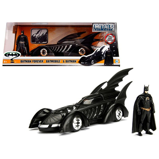 1995 Batman Forever Batmobile with Diecast Batman Figure 1/24 Diecast Model Car by Jada