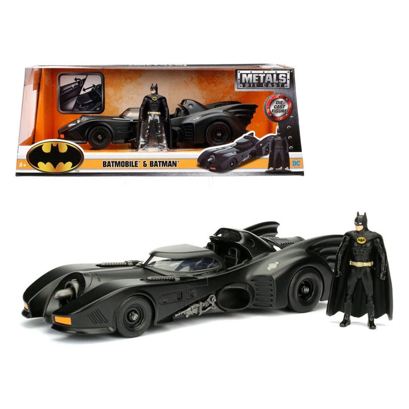 1989 Batmobile with Diecast Batman Figure 1/24 Diecast Model Car by Jada