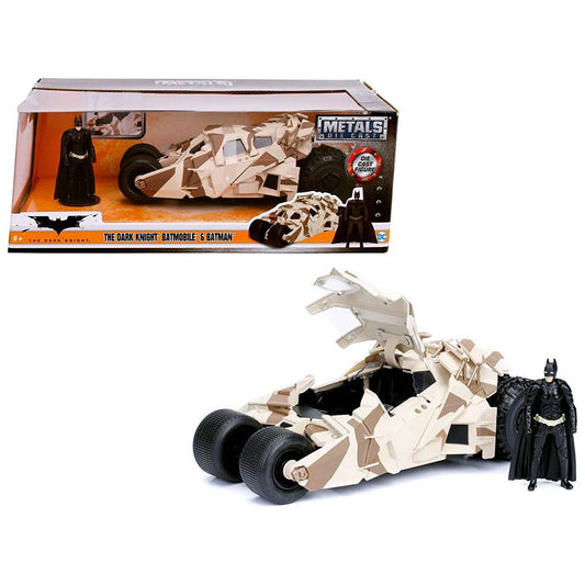 "The Dark Knight" Batmobile with Batman Diecast Figure Camouflage Version "DC Comics" Series 1/24 Diecast Model Car by Jada