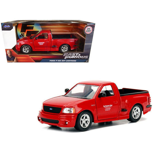 Brian's Ford F-150 SVT Lightning Pickup Truck Red "Fast & Furious" Movie 1/24 Diecast Model Car by Jada