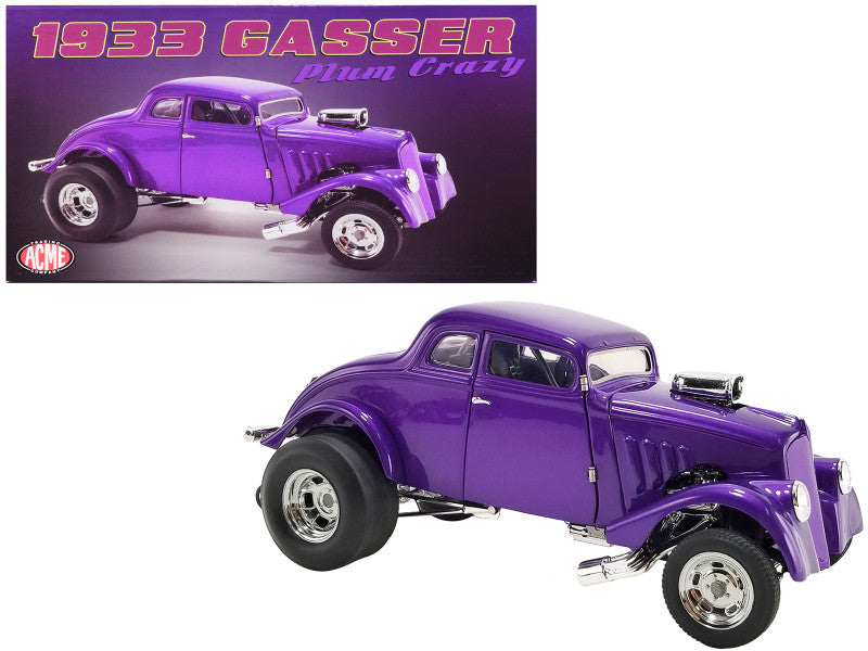 1933 Willys Gasser Plum Crazy Purple Limited Edition to 246 pieces Worldwide 1/18 Diecast Model Car by ACME