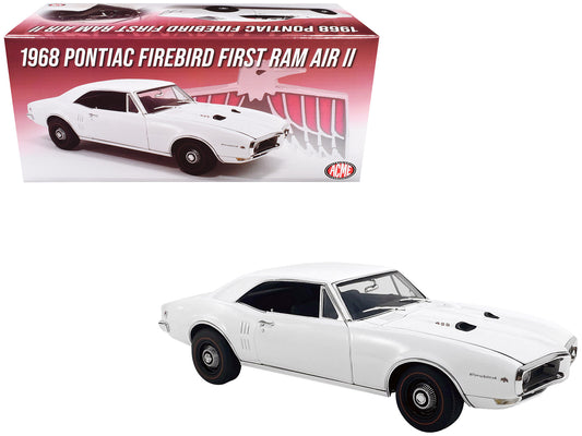 1968 Pontiac Firebird "First Ram Air II" White Limited Edition to 400 pieces Worldwide 1/18 Diecast Model Car by ACME