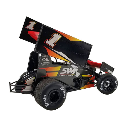 Winged Sprint Car #1 Jamie Veal "SWI Earthworks" SWI Engineering Racing Team (2022) 1/18 Diecast Model Car by ACME