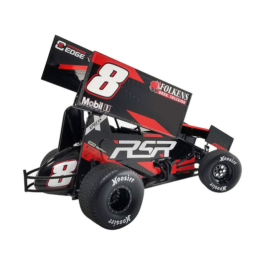 Winged Sprint Car #8 Aaron Reutzel "RSR" Baughman-Reutzel Motorsports "World of Outlaws" (2023) 1/18 Diecast Model Car by ACME