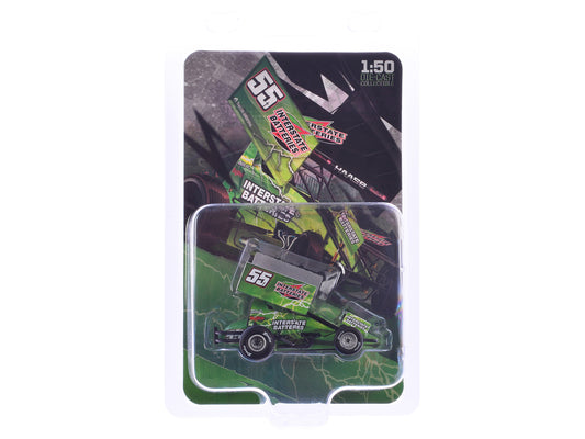 Winged Sprint Car #55 McKenna Haase "Interstate Batteries" McKenna Haase Racing (2024) 1/50 Diecast Model Car by ACME