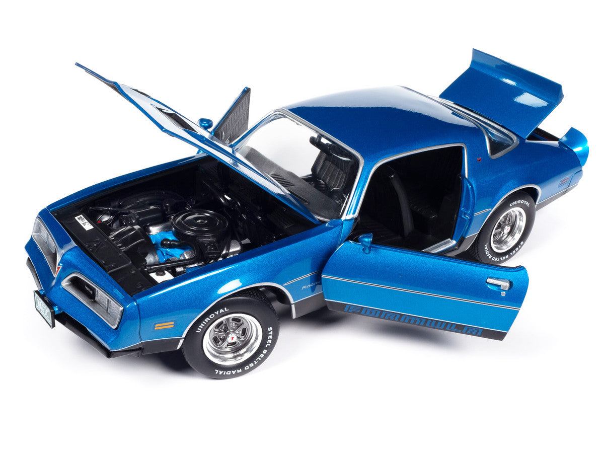 1978 Pontiac Firebird Formula Martinique Blue Metallic "American Muscle" Series 1/18 Diecast Model Car by Auto World