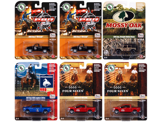 Big Country Collectibles 2024 Release 1 Set of 6 pieces 1/64 Diecast Model Cars by Auto World