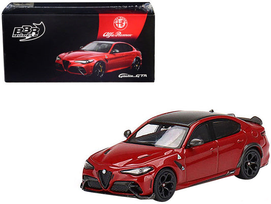 Alfa Romeo Giulia GTAm Rosso GTA Red with Carbon Top 1/64 Diecast Model Car by BBR