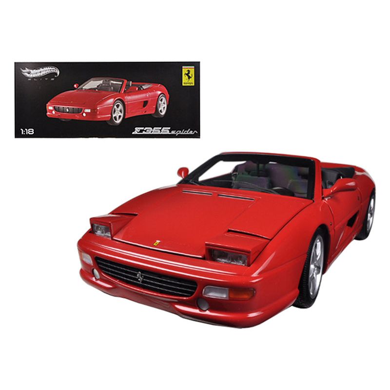 Ferrari F355 Spider Convertible Red Elite Edition 1/18 Diecast Car Model by Hot Wheels