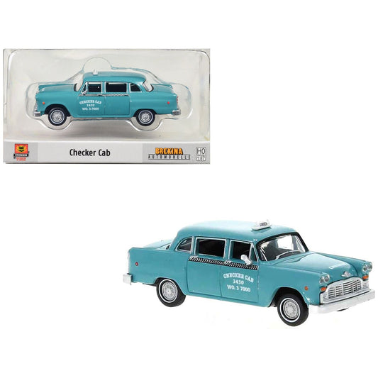 1974 Checker Cab Light Blue "Detroit" 1/87 (HO) Scale Model Car by Brekina