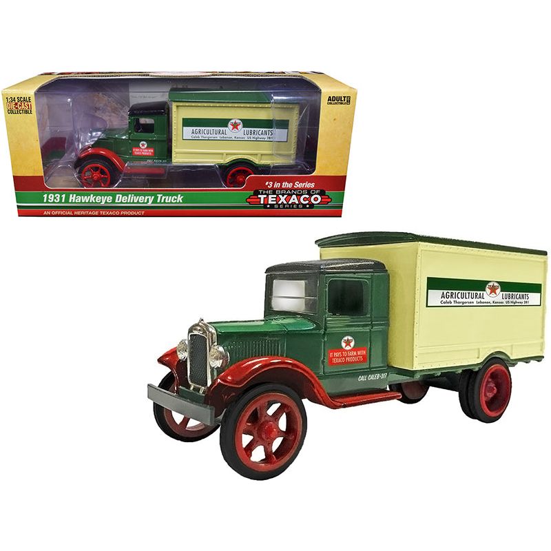 1931 Hawkeye "Texaco" Delivery Truck "Agricultural Lubricants" 3rd in the Series "The Brands of Texaco Series" 1/34 Diecast Model by Auto World