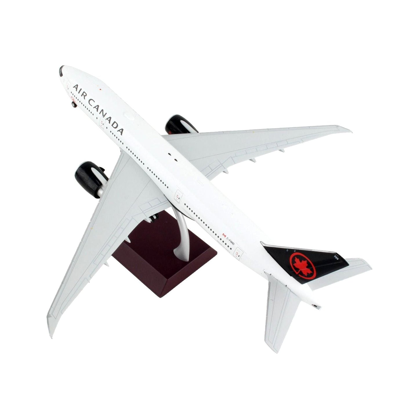 Boeing 777-200LR Commercial Aircraft "Air Canada" White with Black Tail "Gemini 200" Series 1/200 Diecast Model Airplane by GeminiJets