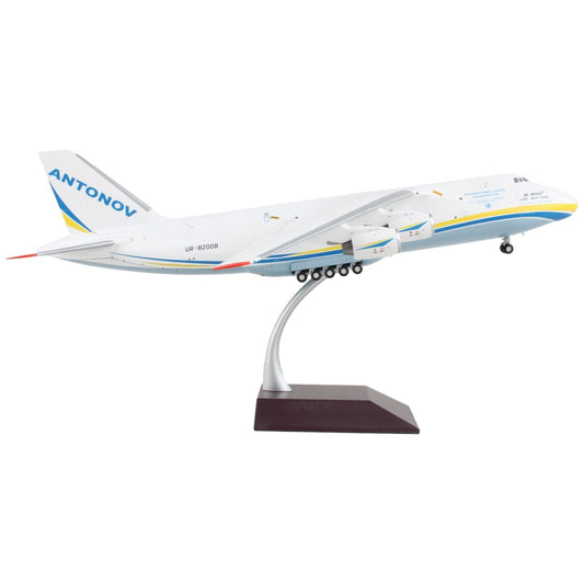 Antonov 124-100M Commercial Aircraft "Antonov Airlines" White with Blue and Yellow Stripes "Gemini 200" Series 1/200 Diecast Model Airplane by GeminiJets