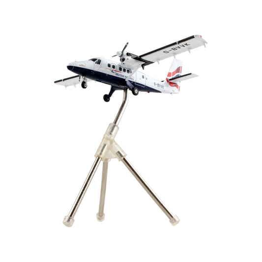 De Havilland DHC-6-300 Commercial Aircraft "British Airways" White with Striped Tail "Gemini 200" Series 1/200 Diecast Model Airplane by GeminiJets