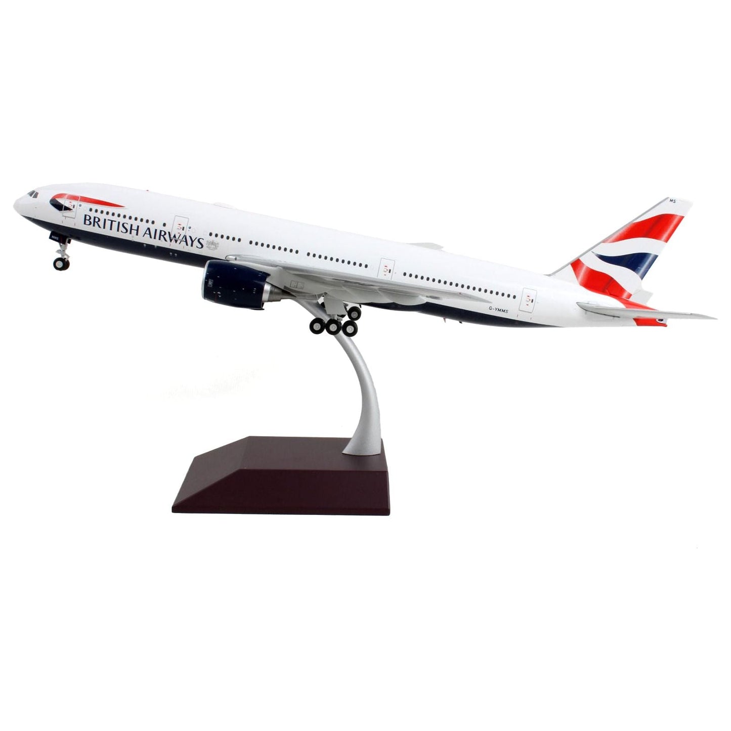 Boeing 777-200ER Commercial Aircraft "British Airways" White with Striped Tail "Gemini 200" Series 1/200 Diecast Model Airplane by GeminiJets