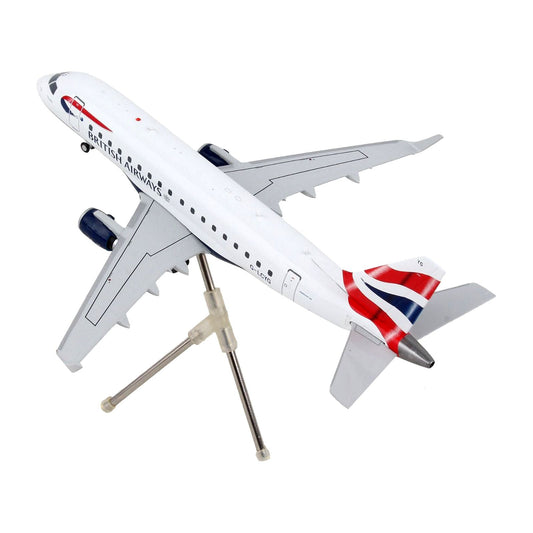 Embraer ERJ-170 Commercial Aircraft "British Airways" White with Striped Tail "Gemini 200" Series 1/200 Diecast Model Airplane by GeminiJets