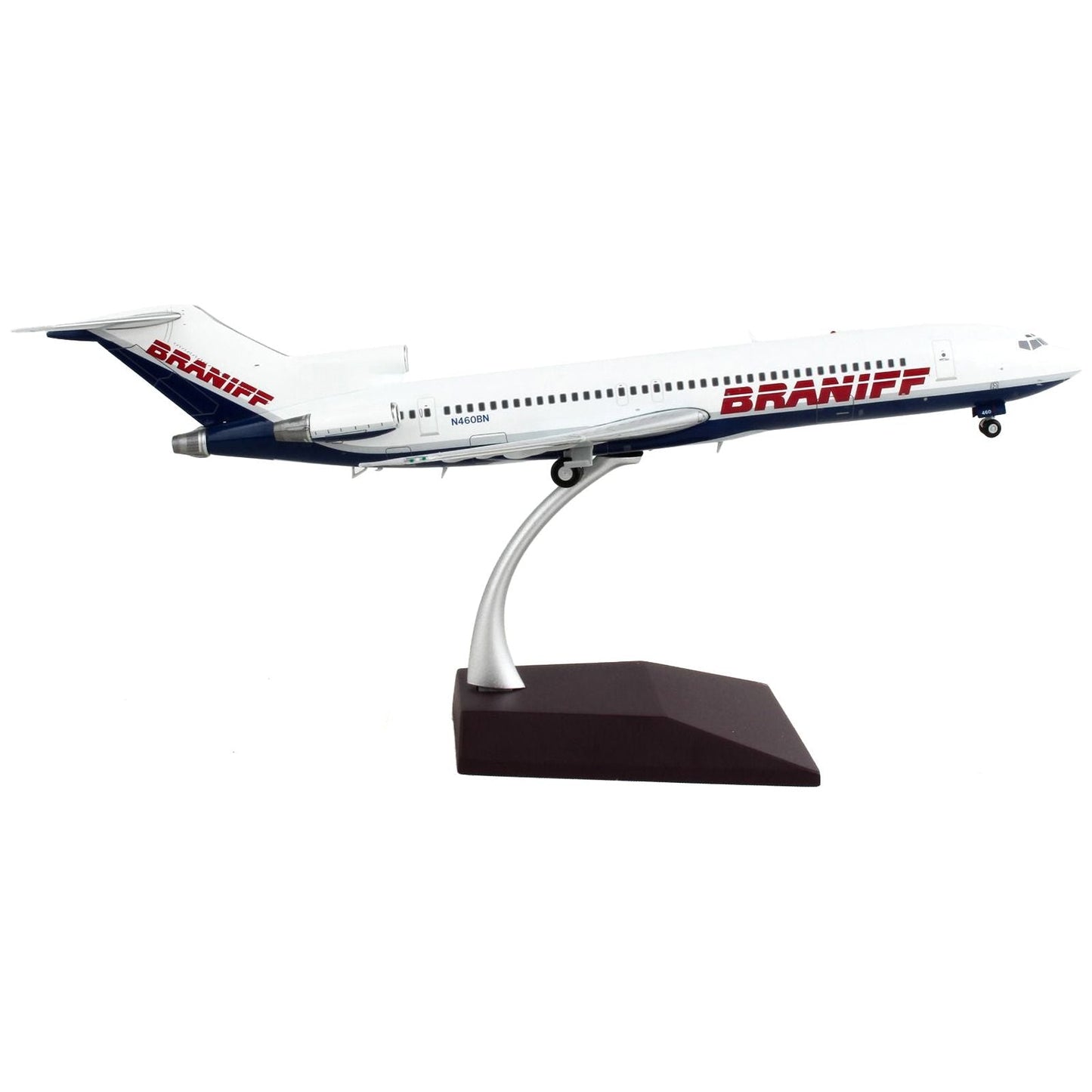 Boeing 727-200 Commercial Aircraft "Braniff International Airways" White and Blue "Gemini 200" Series 1/200 Diecast Model Airplane by GeminiJets