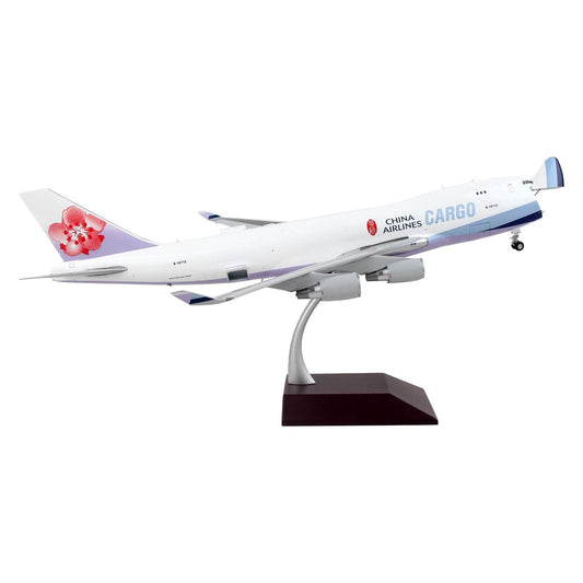 Boeing 747-400F Commercial Aircraft "China Airlines Cargo" White with Purple Tail "Gemini 200 - Interactive" Series 1/200 Diecast Model Airplane by GeminiJets