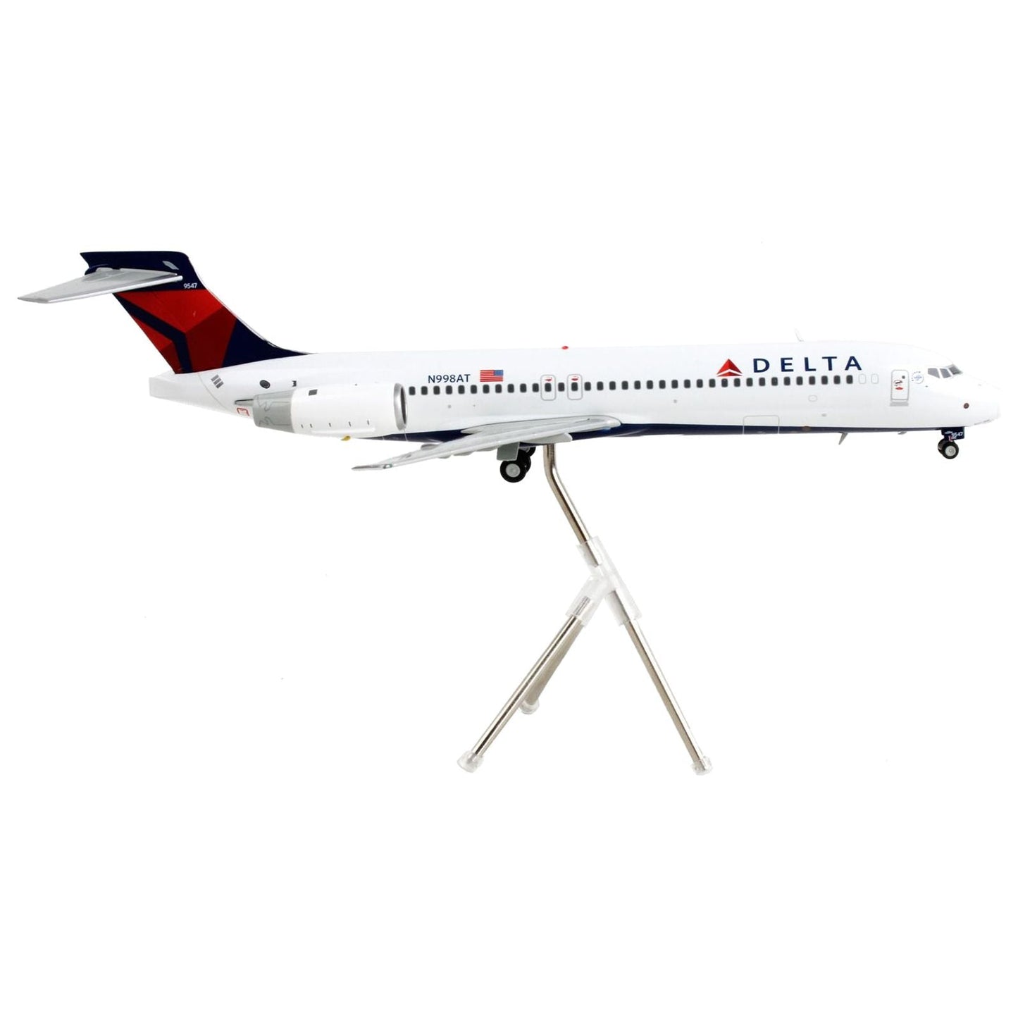 Boeing 717-200 Commercial Aircraft "Delta Air Lines" White with Blue Tail "Gemini 200" Series 1/200 Diecast Model Airplane by GeminiJets