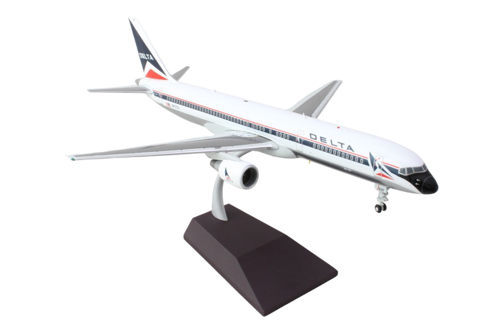 Boeing 757-200 Commercial Aircraft "Delta Air Lines" (N607DL) White with Red and Blue Stripes "Gemini 200" Series 1/200 Diecast Model Airplane by GeminiJets