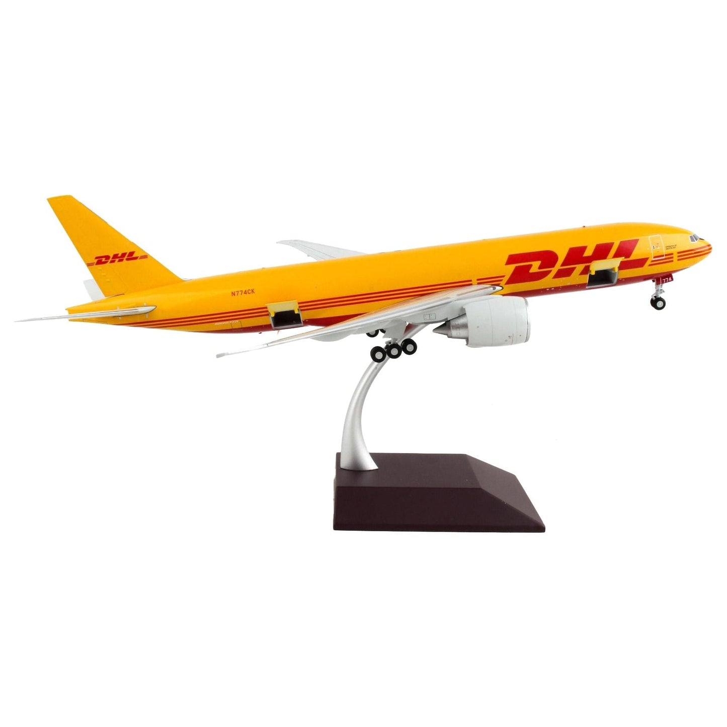 Boeing 777F Commercial Aircraft "DHL" Yellow "Gemini 200 - Interactive" Series 1/200 Diecast Model Airplane by GeminiJets