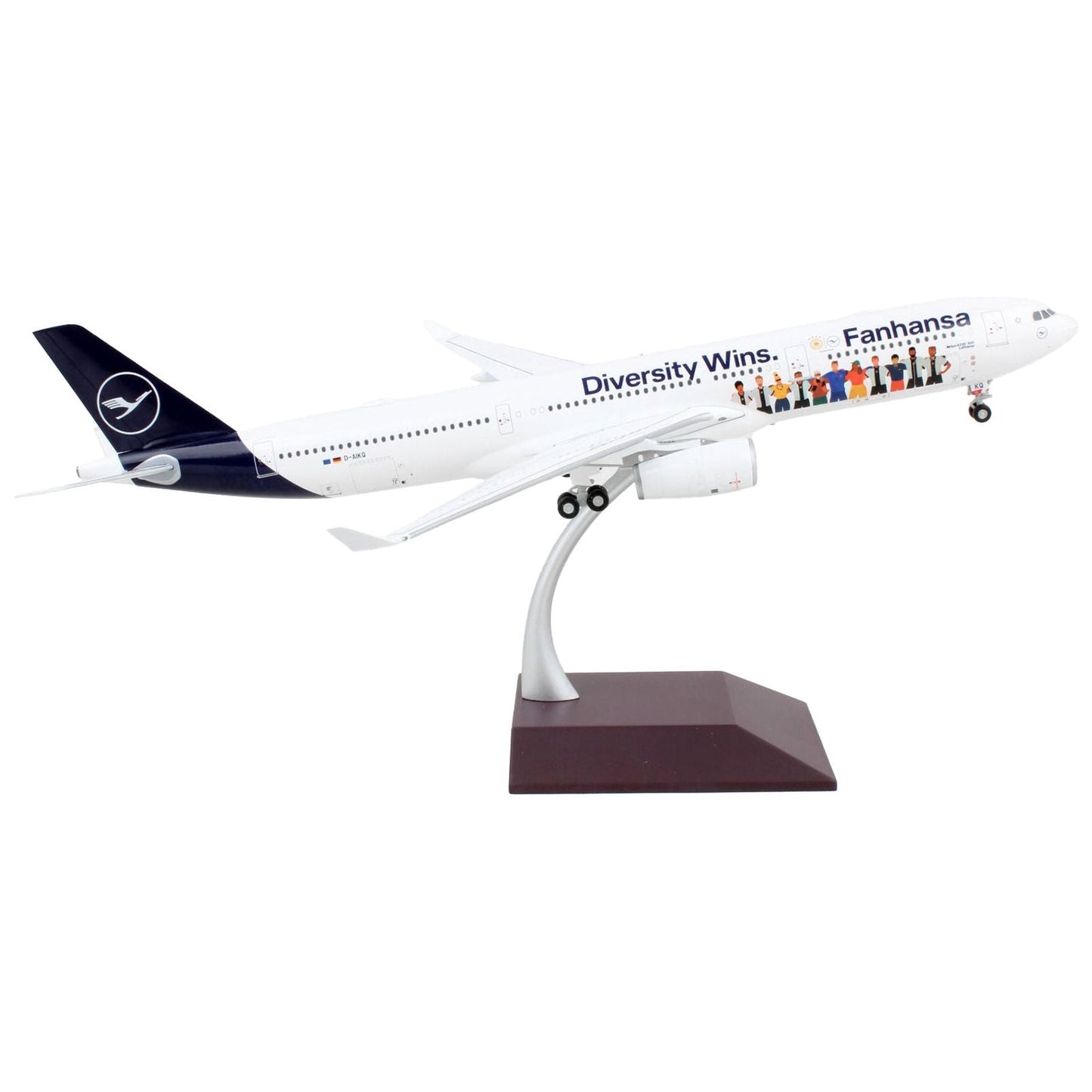 Airbus A330-300 Commercial Aircraft "Lufthansa - Diversity Wins" White with Blue Tail "Gemini 200" Series 1/200 Diecast Model Airplane by GeminiJets