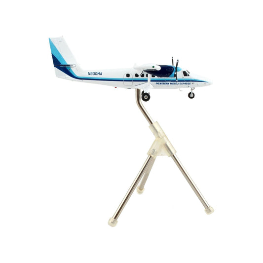 De Havilland DHC-6-200 Commercial Aircraft "Eastern Air Lines - Metro Express" White with Blue Stripes "Gemini 200" Series 1/200 Diecast Model Airplane by GeminiJets