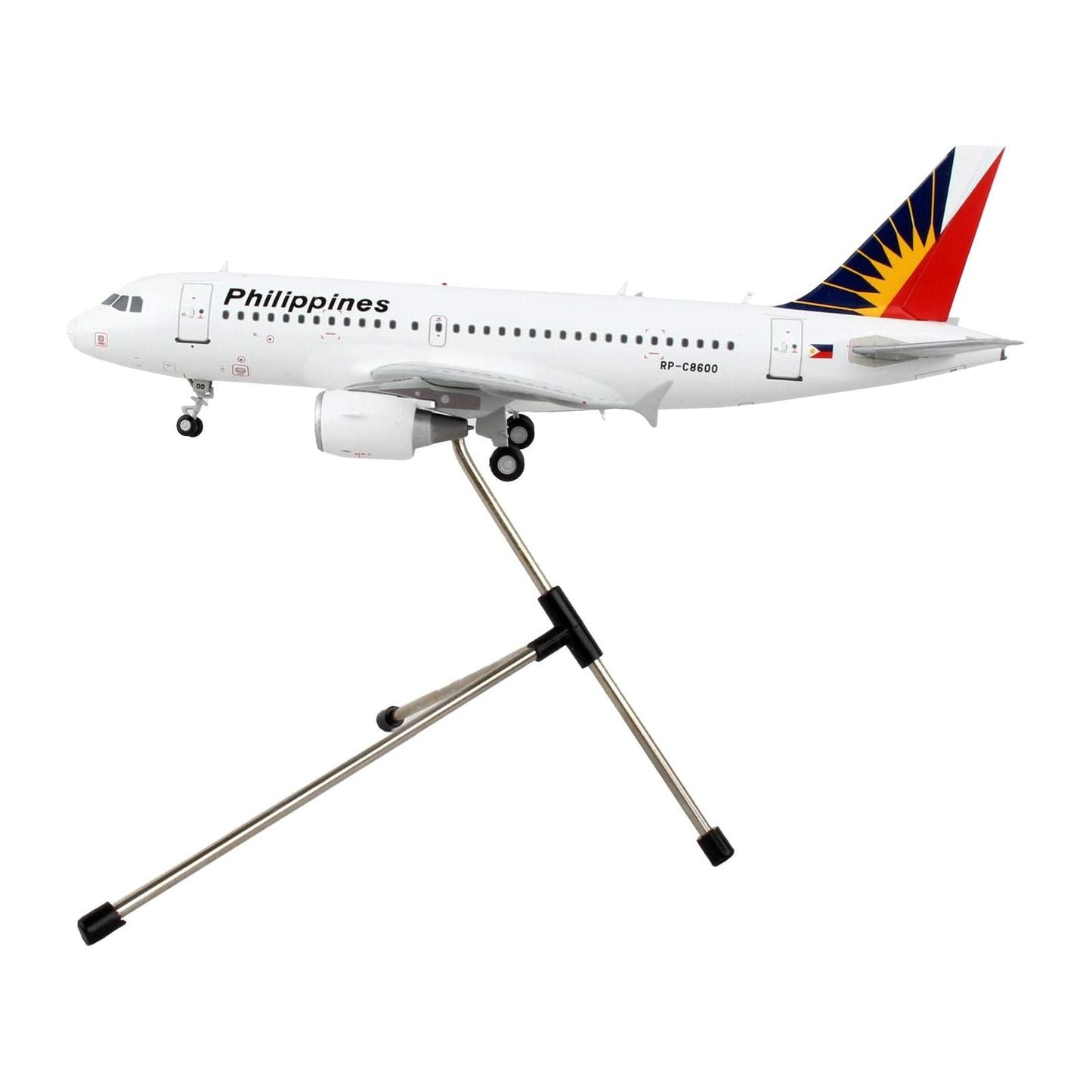 Airbus A319 Commercial Aircraft "Philippine Airlines" White with Tail Graphics "Gemini 200" Series 1/200 Diecast Model Airplane by GeminiJets