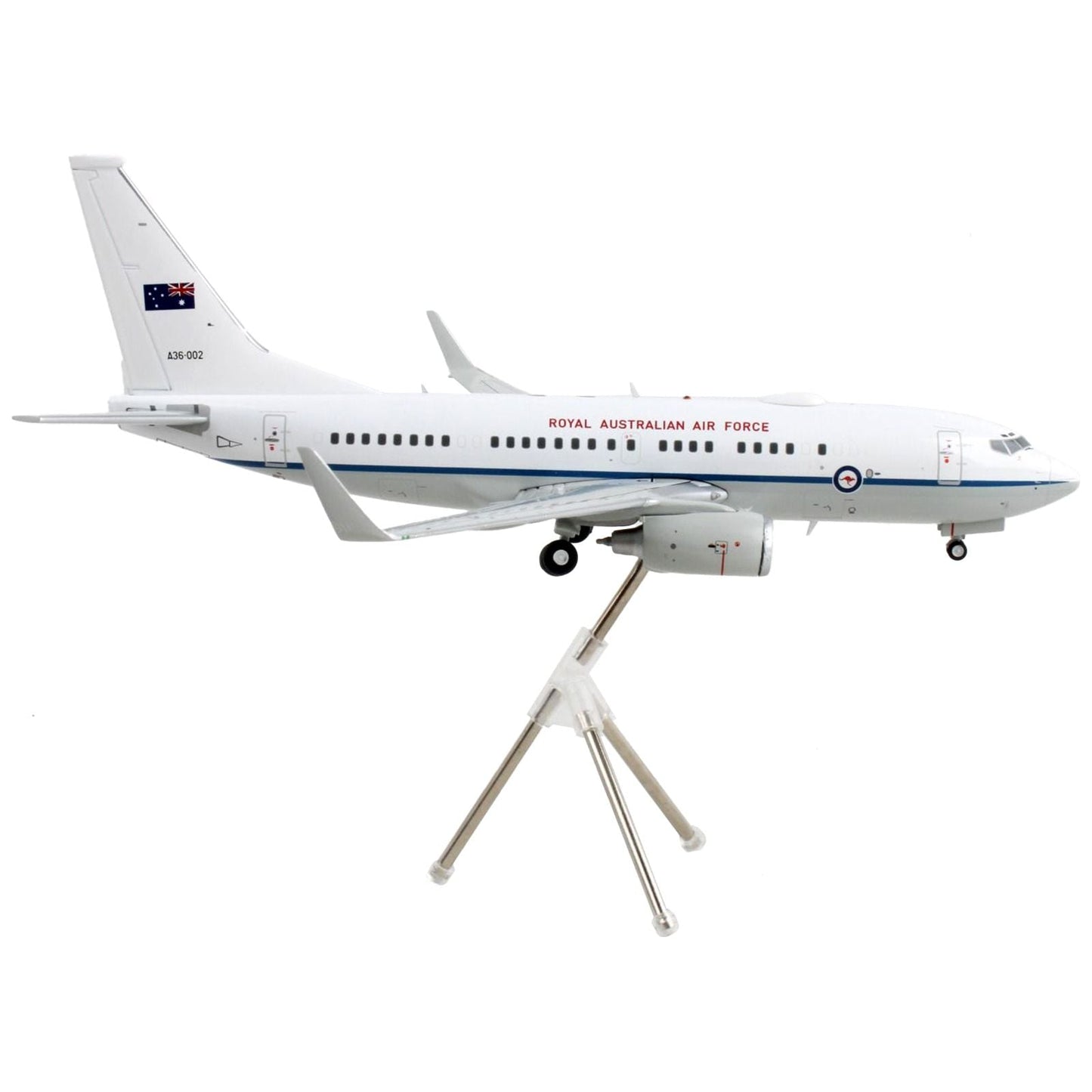 Boeing 737-700 Transport Aircraft "Royal Australian Air Force - A36-002" White and Gray "Gemini 200" Series 1/200 Diecast Model Airplane by GeminiJets