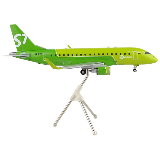 Embraer ERJ-170 Commercial Aircraft "S7 Airlines" Lime Green "Gemini 200" Series 1/200 Diecast Model Airplane by GeminiJets