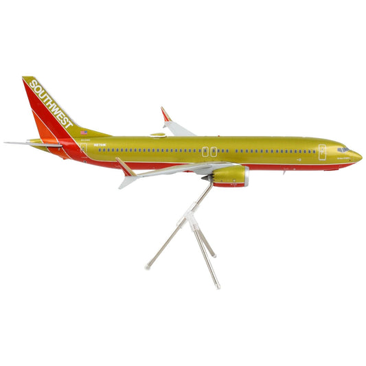 Boeing 737 MAX 8 Commercial Aircraft "Southwest Airlines" Gold and Red "Gemini 200" Series 1/200 Diecast Model Airplane by GeminiJets