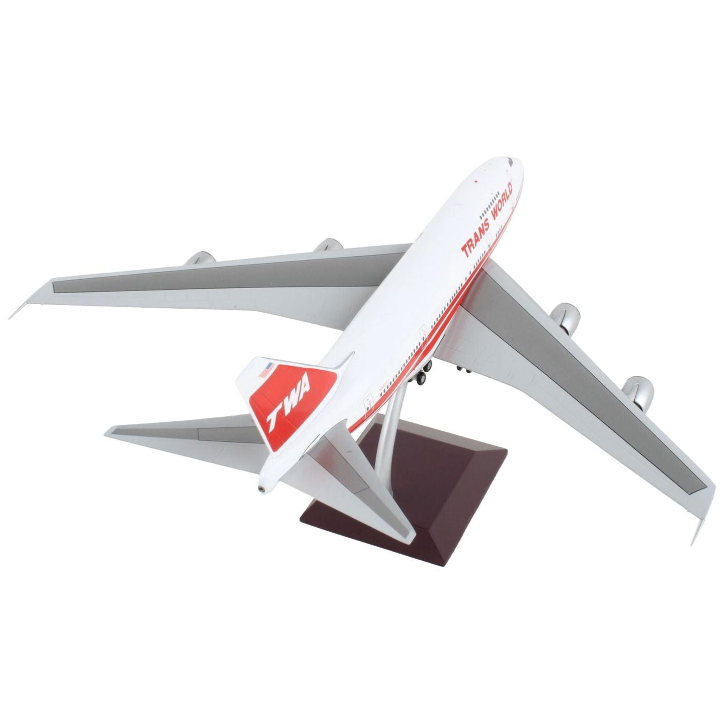 Boeing 747SP Commercial Aircraft "TWA (Trans World Airlines)" White with Red Stripes and Tail "Gemini 200" Series 1/200 Diecast Model Airplane by GeminiJets