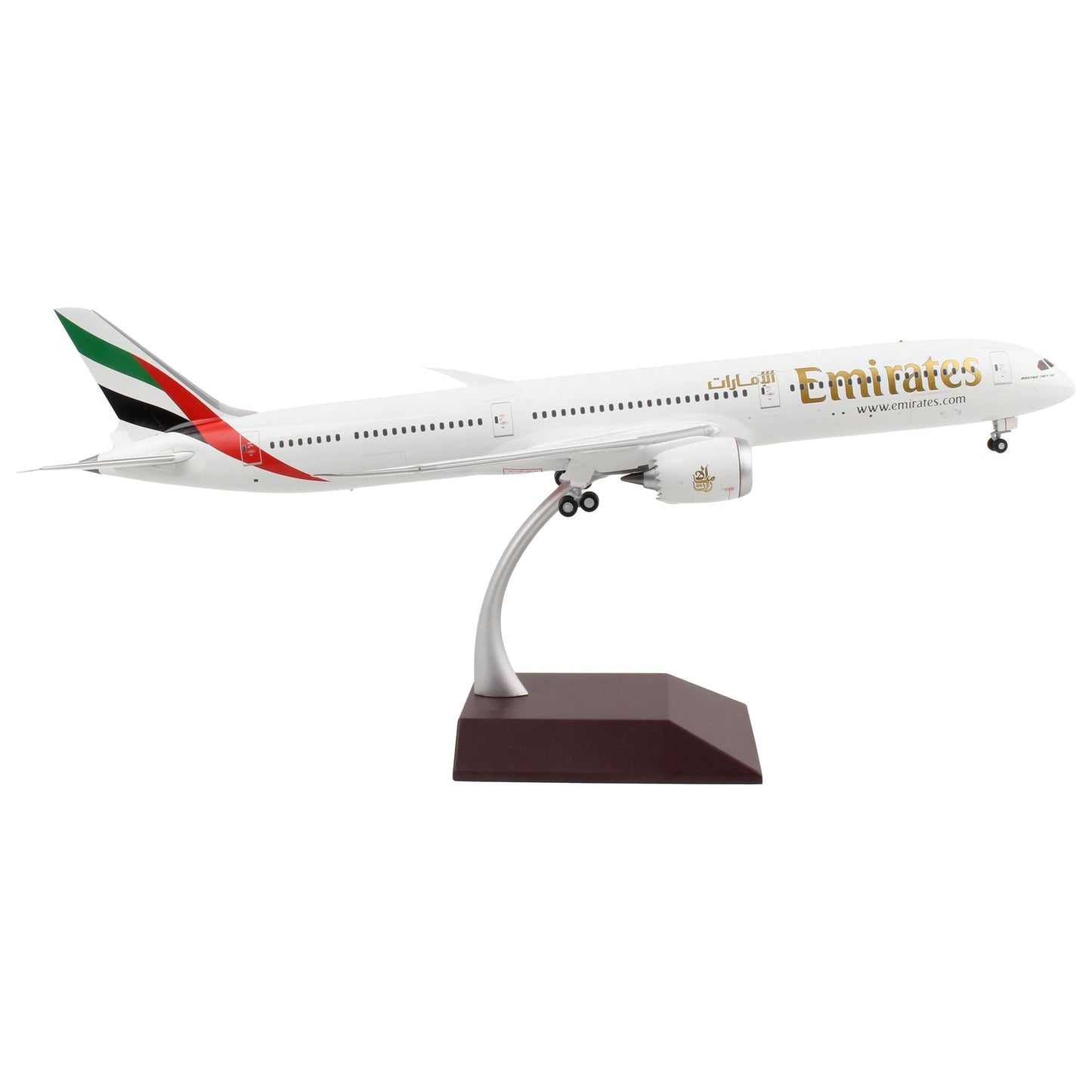 Boeing 787-10 Commercial Aircraft "Emirates Airlines" White with Striped Tail "Gemini 200" Series 1/200 Diecast Model Airplane by GeminiJets