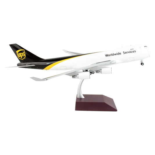 Boeing 747-400F Commercial Aircraft "UPS Worldwide Services" White with Brown Tail "Gemini 200 - Interactive" Series 1/200 Diecast Model Airplane by GeminiJets